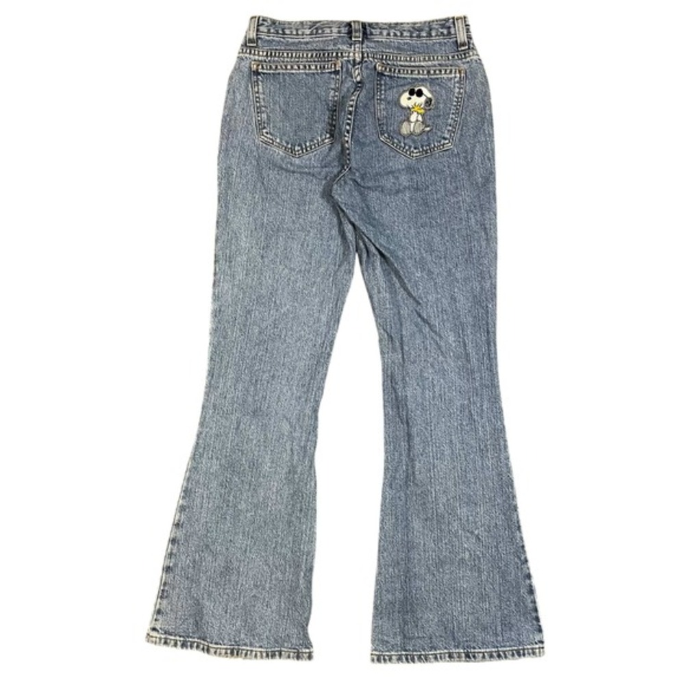 Vintage Limited Too Snoopy Joe Cool Flare Jeans Girls Size 3 JR Medium Wash